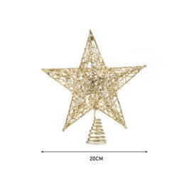 Living And Home Gold Pre Lit Christmas Tree Topper Star Christmas Decoration Xmas Ornament - thumbnail 6