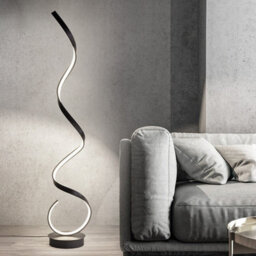 Darphe Black Spiral Led Floor Lamp - 131Cm Modern Minimalist Light With Soft White Glow - thumbnail 2