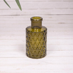 Annibells Set Of 3 Olive Green Vintage Glass Bottle Vases (24917) - thumbnail 5