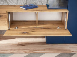 "Arte Marino Entertainment Unit For Tvs Up To 58"" - Elegant Navy & Oak Flagstaff Design - W2100mm X H1620mm X D400mm" - thumbnail 8