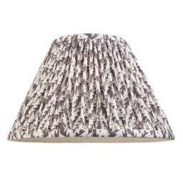 Loops Elegant 30Cm Handcrafted Tapered Cylinder Lamp Shade In Pearl Grey With Pleated Design - thumbnail 5