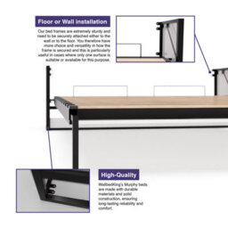 Wallbedking Murphy Bed Horizontal 135Cm X 190Cm Studio Wall Bed, Fold-Down Guest Bed For Small Rooms, Apartments And Studios - thumbnail 4