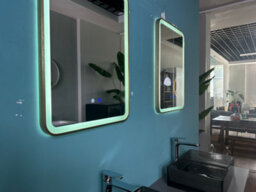 Lumora 700X500mm Rectangular Brushed Gold Led Mirror - Bluetooth, Portrait Or Landscape, Tri-Light - thumbnail 8