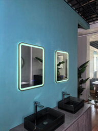 Lumora 700X500mm Rectangular Brushed Gold Led Mirror - Bluetooth, Portrait Or Landscape, Tri-Light - thumbnail 4