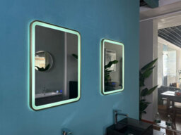 Lumora 700X500mm Rectangular Brushed Gold Led Mirror - Bluetooth, Portrait Or Landscape, Tri-Light - thumbnail 5
