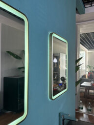 Lumora 700X500mm Rectangular Brushed Gold Led Mirror - Bluetooth, Portrait Or Landscape, Tri-Light