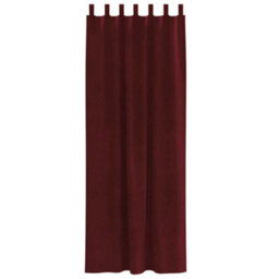 Berkfield Blackout Curtains With Hanging Loops 2 Pcs Wine Red Velvet - thumbnail 3