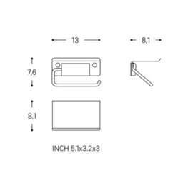 Cosmic Toilet Roll Holder With Lid, Screw-In Or Self-Adhesive, Chrome Silver, Anti- Corrosion, Next Collection - thumbnail 6