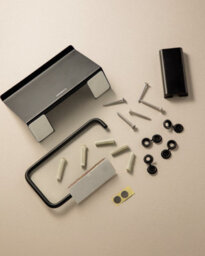 Cosmic Toilet Roll Holder With Lid, Screw-In Or Self-Adhesive, Chrome Silver, Anti- Corrosion, Next Collection - thumbnail 3