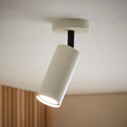 Valuelights Taylor Matte Beige Tube Single Adjustable Ceiling Spotlight And Bulb - thumbnail 5