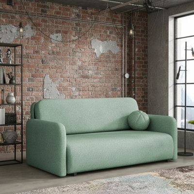 Viva Sun Iv Living Room Sofa Bed Sleeper Chair With Storage Compartment Metal Legs Chipboard 170X103X85Cm Mint - image 1