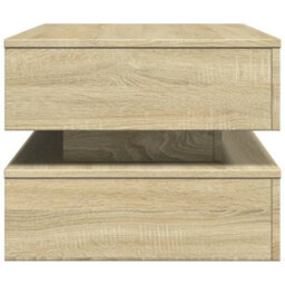 Berkfield Coffee Table With Led Lights Sonoma Oak 90X50X40 Cm - thumbnail 8
