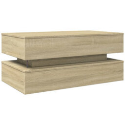 Berkfield Coffee Table With Led Lights Sonoma Oak 90X50X40 Cm - thumbnail 9