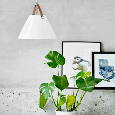 Nordlux Strap Glass Pendant Light Hanging Effect  White,mains - image 1