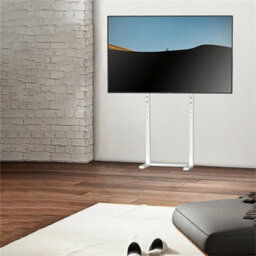 Floor Tv Stand Tall With Bracket Mount 32-65 Inch Lcd Led Free Standing White - thumbnail 4