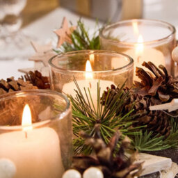 Dibor Nordic Trio Tealight Xmas Table Decoration Centrepiece Christmas Décor Candle Holder - thumbnail 3