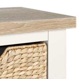 Farro Basket Coconut White 6 Drawer Chest - Fully Assembled - By Roseland Furniture - thumbnail 4