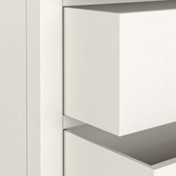 Farro Basket Coconut White 6 Drawer Chest - Fully Assembled - By Roseland Furniture - thumbnail 6
