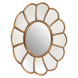 Orsina Floral Wall Mirror, Radiating Accent Mirror For Dressing Rooms, Decorative Centrepiece For Wall Display - thumbnail 2