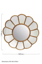Orsina Floral Wall Mirror, Radiating Accent Mirror For Dressing Rooms, Decorative Centrepiece For Wall Display - thumbnail 5