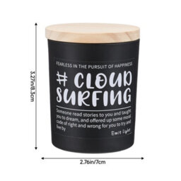 Darphe Black Glass Cup Soy Wax Scented Candle With Wooden Lid, American Coffee - thumbnail 5