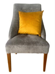 Beautiful Beanbags Set Of 2 Plush Velvet Scatter Cushions Complete With Cushion Pads Furniture Cushions With Inserts 2 Plush Velvet Cushions -Mustard - thumbnail 3