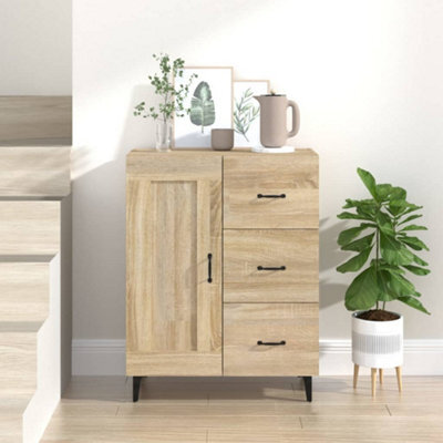 Vidaxl Sideboard Sonoma Oak 69.5X34X90 Cm Engineered Wood - image 1