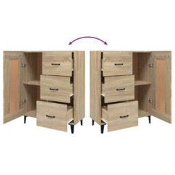 Vidaxl Sideboard Sonoma Oak 69.5X34X90 Cm Engineered Wood - thumbnail 9