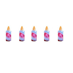 Samuel Alexander 15Cm Set Of 5 Battery Operated Light Up Christmas Candle Ornaments With 30 Cool White Leds - thumbnail 4