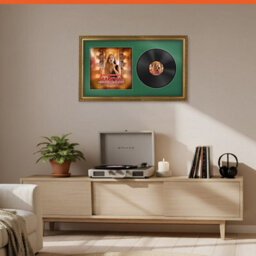 "30X17"" Gold Ornate Vinyl Record Frame With Emerald Mount For 12 Inch Lp Album Cover & Disc - Ak Frames" - thumbnail 8