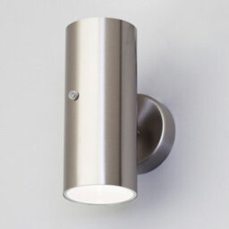 Litecraft Lem Steel 2 Lamp Outdoor Wall Light With Photocell Sensor - thumbnail 3