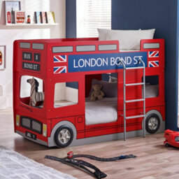 Julian Bowen London Bus 90Cm Single Red Bunk Bed - thumbnail 1