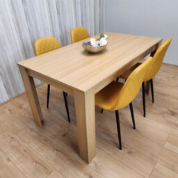 Kosy Koala Dining Table And 4 Chairs Oak Effect Table With 4 Mustard Chairs Dining Room Furniture