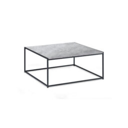 Julian Bowen Staten Square Coffee Table - Concrete And Black - thumbnail 2