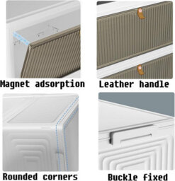 Hygrad Built to Survive Foldable Plastic Shoe Box Stackable Storage Cabinet - Wardrobe Storage Organizer Containers With Lid & Lockable Wheels (5-Tier) - thumbnail 3