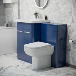 Nes Home 600mm Freestanding Vanity Unit With Basin, Toilet, Wc Unit Royal Blue - thumbnail 3