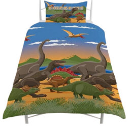Floso Dino Herd Reversible Duvet Set Multicoloured (Single) - thumbnail 3