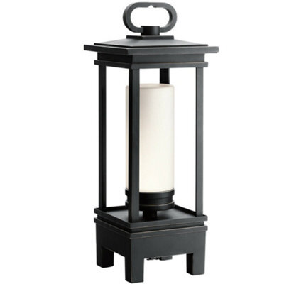 Stylish Outdoor Ip44 Bluetooth Lantern With Led Bulb In Rubbed Bronze Finish - image 1