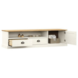 Walplus Tv Cabinet Vigo White 156X40X40 Cm Solid Wood Pine - thumbnail 3