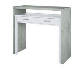 Amos Mann Furniture Tressa Extendable Console Desk In Grey And White - 0L4582A - thumbnail 2