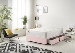 Somnior Beds Somnior Plush Pink Memory Foam Divan Bed With Mattress And 4 Drawers  - Small Double - thumbnail 3