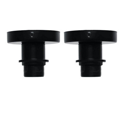 First Choice Lighting Set Of 2 Cassidy - Black E27 Flush Mount Ceiling Lights For Shades - image 1