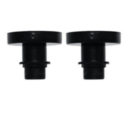 First Choice Lighting Set Of 2 Cassidy - Black E27 Flush Mount Ceiling Lights For Shades - thumbnail 1