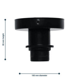First Choice Lighting Set Of 2 Cassidy - Black E27 Flush Mount Ceiling Lights For Shades - thumbnail 6