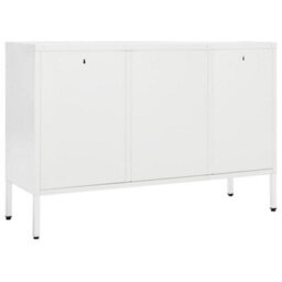 Vidaxl Sideboard White 105X35X70 Cm Steel And Tempered Glass - thumbnail 5