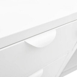 Vidaxl Sideboard White 105X35X70 Cm Steel And Tempered Glass - thumbnail 7