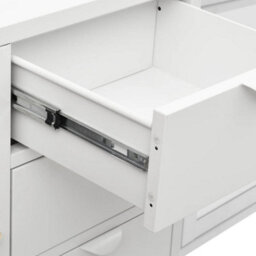 Vidaxl Sideboard White 105X35X70 Cm Steel And Tempered Glass - thumbnail 9