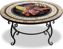Centurion Supports Fireology Beluga Opulent Garden Fire Pit Brazier, Coffee Table, Barbecue And Ice Bucket - Marble Finish - thumbnail 3