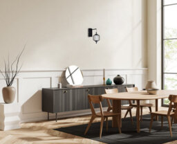 Luminosa Lighting Luminosa Pedro Wall Lamp Matt Black, Chrome 3000K Warm White - thumbnail 3