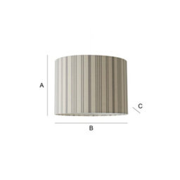 Valuelights Hallie Natural Linen Stripe Detail Large Drum Ceiling Lamp Shade (D)29.5Cm - thumbnail 8
